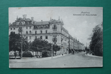 AK Augsburg / 1917 / Kaiserplatz / Bismarckstrasse / Wohnhäuser Architektur